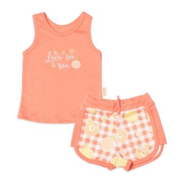 Conjunto infantil regata e short piquenique