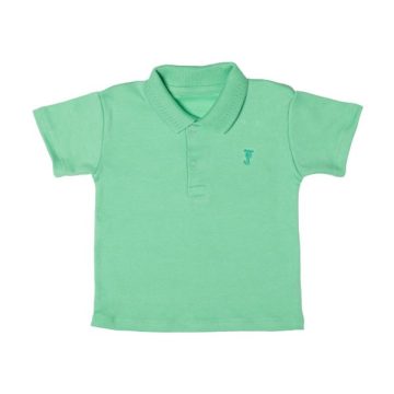 Camisa polo para bebê manga curta cãozinho